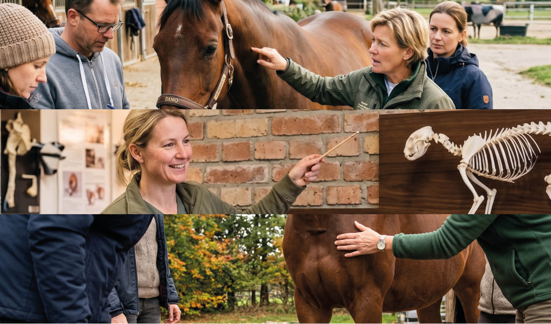 Pferd, Tierarztbesuch, Helfer, Stall, Skelettmodell